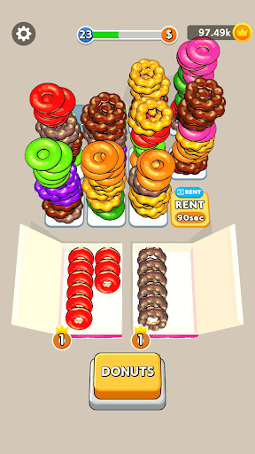Android application Donut Sort Master screenshort