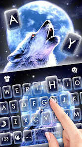 Screenshot 2 Howling Wolf Moon Tema de tecl android