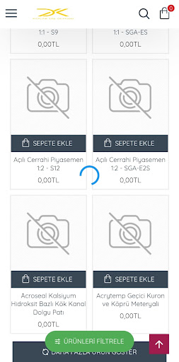 Android application Dentreal Sepet screenshort