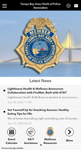 Android application Tampa Bay Area COPA screenshort