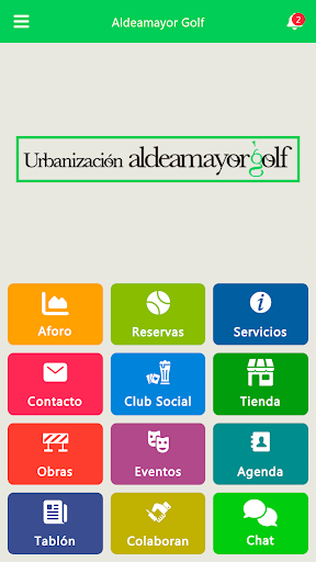 Android application Aldeamayor Golf screenshort