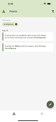 Prayer Points Screen 3