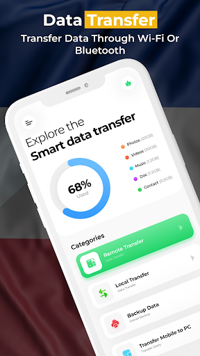 Android application Smart mobile data transfer screenshort