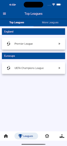 Football live scores Screen 3