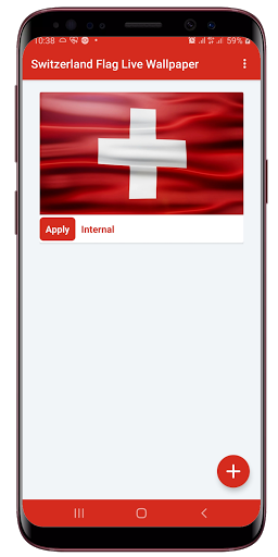 Android application Swiss Flag Live Wallpaper screenshort