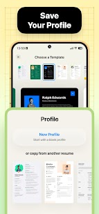 Resume Builder - CV-mallin kuvakaappaus