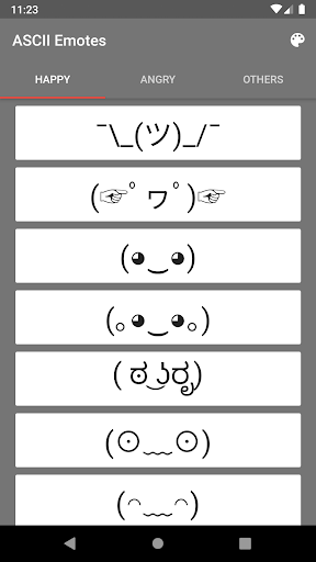 Android application ASCII Emotes screenshort