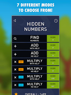 Skjermbilde for Hidden Numbers PRO