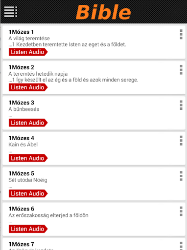 Revised Hungarian Bible(Audio) Screen 3