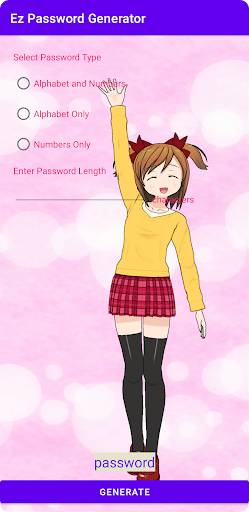 Android application Ez Password Generator screenshort