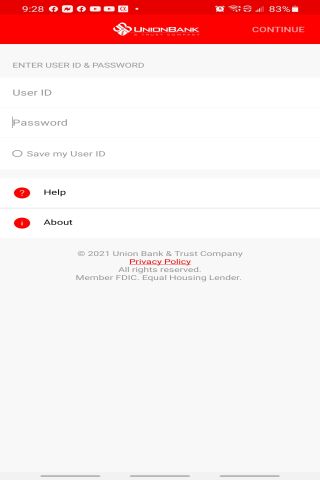 Android application UBTC Mobile Banking screenshort
