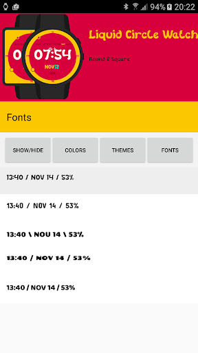 Liquid Circle Watch Face