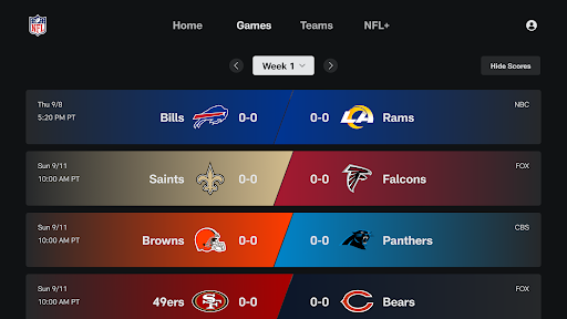 NFL screenshot