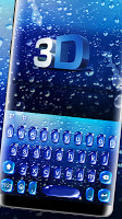 screenshot of Blue 3d Water Drop Keyboard Theme