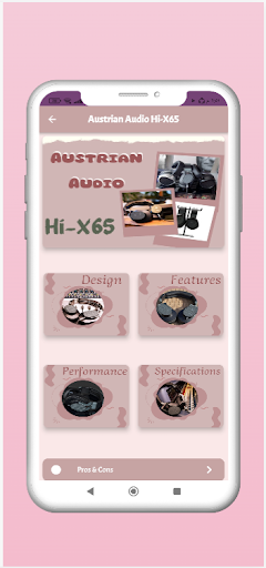 Android application Austrian Audio Hi-X65 guide screenshort