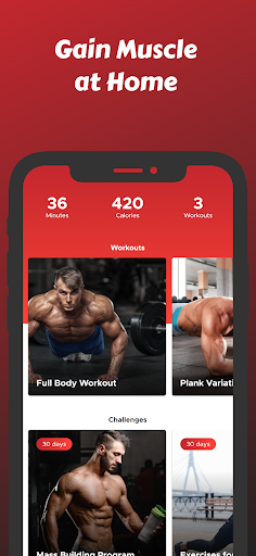Android application Build Muscle At Home screenshort