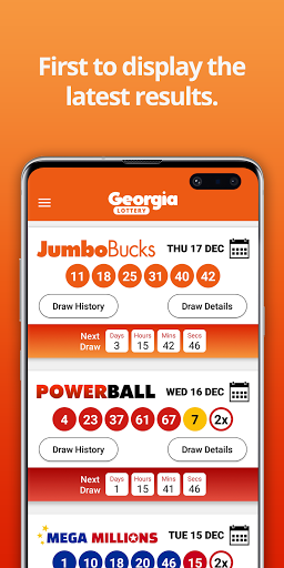 Android application Georgia Lottery Results screenshort