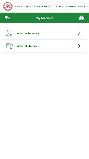 Android application THE MAHARAJA COOP URBAN BANK screenshort