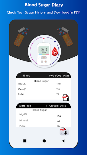 Blood Sugar Tracker App Diary
