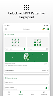 AppLocker: PIN, Patrón Screenshot
