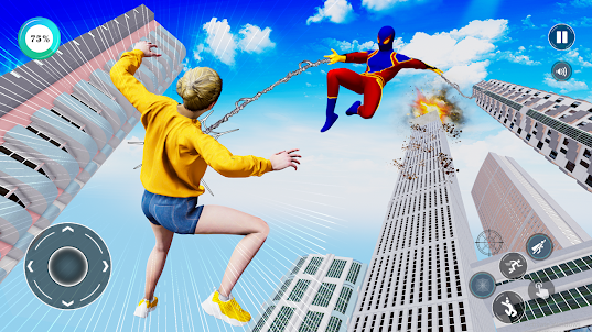 Spider Rope Hero Rescue City