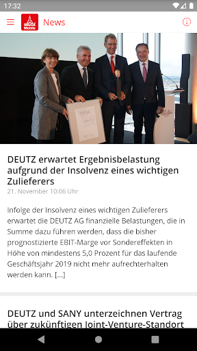 Android application DEUTZ Mobile screenshort