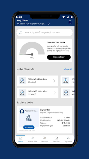 Android application Catzapp Job screenshort