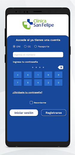 Android application Clínica San Felipe screenshort