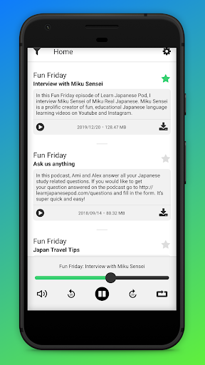Learn Japanese Pod App Screen 3