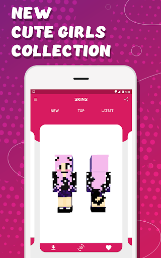 Android application Cute Girls Skins screenshort