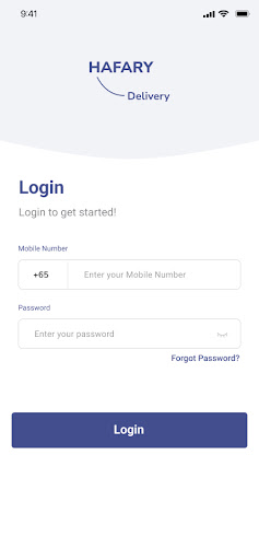 Android application Hafary Delivery screenshort