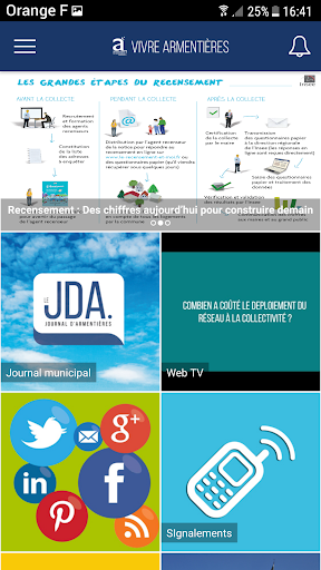 Android application Ville d'Armentières screenshort