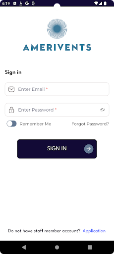Android application Amerivents screenshort