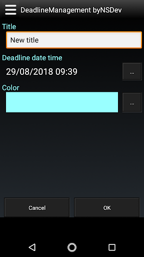 DeadlineManagement byNSDev Screen 2