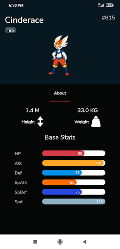 Pokelist Screen 3