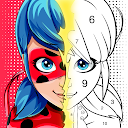 Miraculous Ladybug & Cat Noir. Color by n 1.1.1 descargador