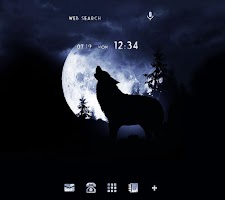 screenshot of Moonlight Wolf Wallpaper