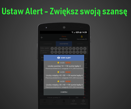 Screenshot of Obserwator Lotto Statystyki
