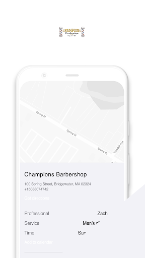 Android application Champions Barbershop screenshort