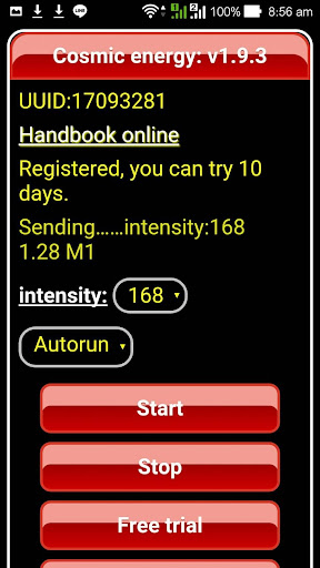 Android application Chakra, schumann meditation screenshort