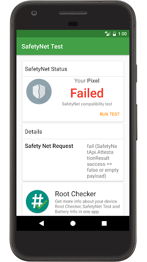 SafetyNet Test Screen 3
