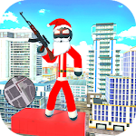 Cover Image of Download Santa Claus Rope Hero - Santa Stickman Gangstar 3D 3 APK