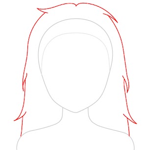كيفية رسم انمي الشعر خطوة بخطوة 5