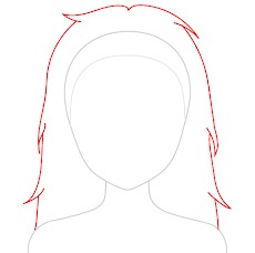 アニメの髪を段階的に描く方法のおすすめ画像5
