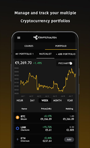 KryptoNauten Crypto Tracker Screen 2