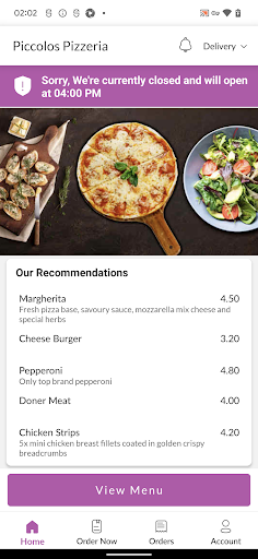 Piccolos Pizzeria Screen 2