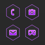 Cover Image of Download Hexed Purple Icons  APK