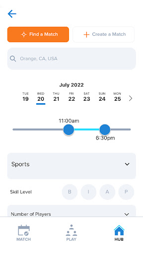 Android application Match Play Hub screenshort