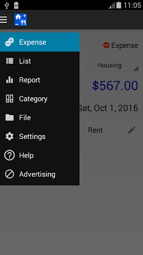Android application Expense & Revenue screenshort