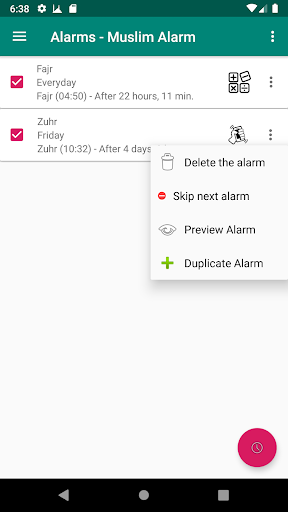 Android application Azan & Power Fajr Prayer Alarm screenshort